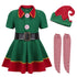 2019 green Elf Girls christmas Costume Festival Santa Clause for Girls New Year chilren clothing Fancy Dress Xmas Party Dress - menochic